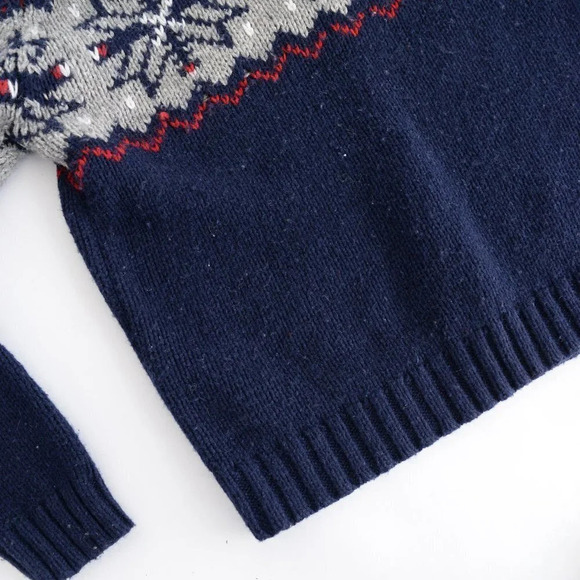 Vintage Sonoma Navy Knit Crewneck Sweater Size  Large - Picture 7 of 11